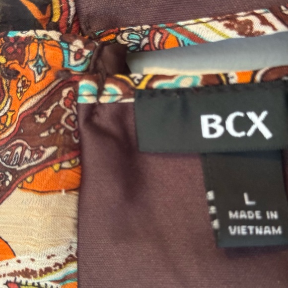 BCX Short Sleeve Elegant Office Blouse with Liner Size L - Picture 7 of 7